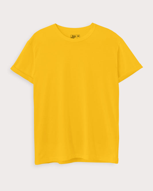 Golden Yellow Solid T-Shirt