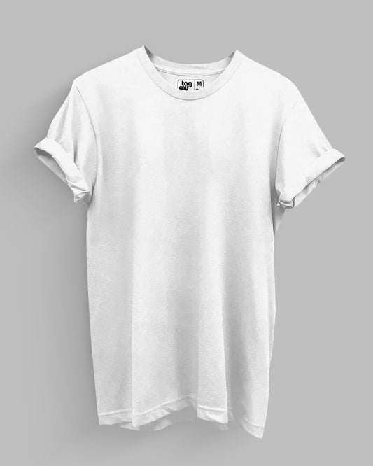 White Solid T-Shirt