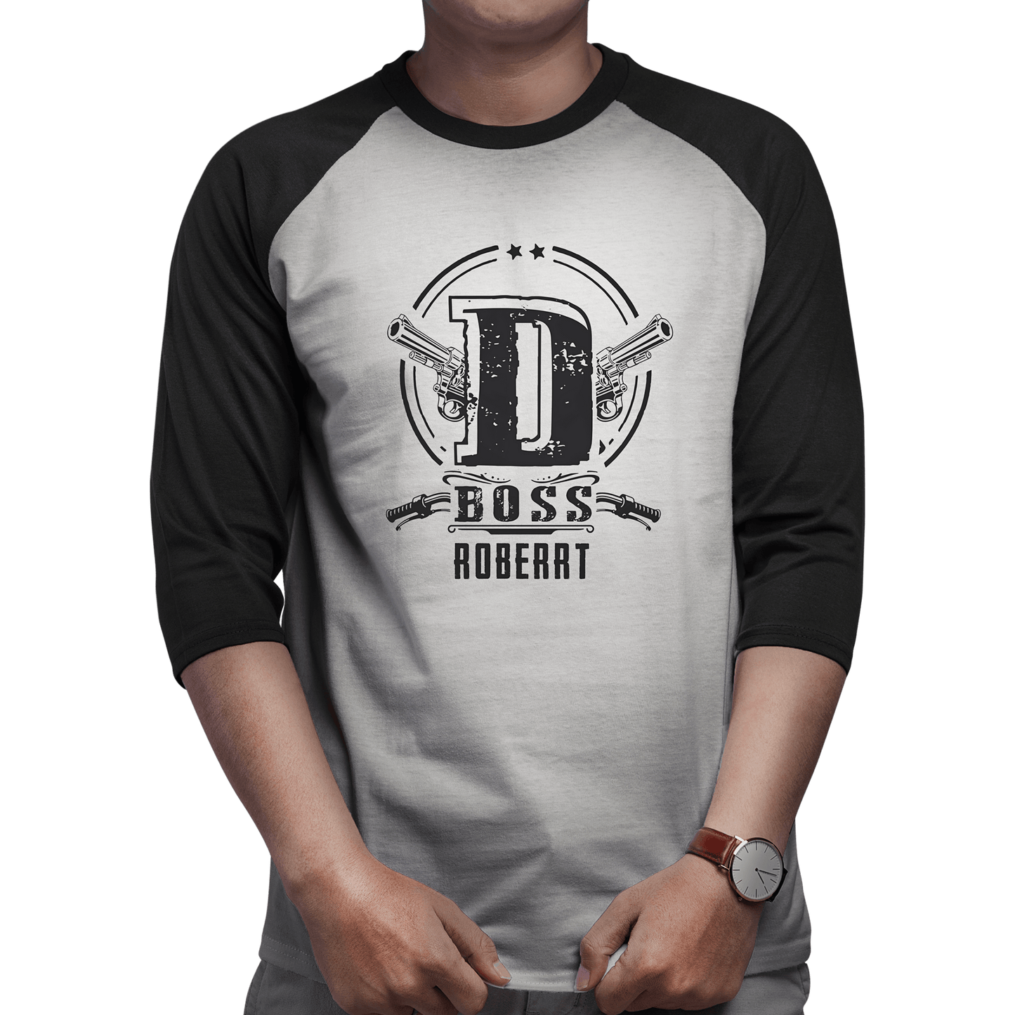 D Boss Raglan - Roberrt Movie - TagMyTee - Full Sleeve T-Shirt