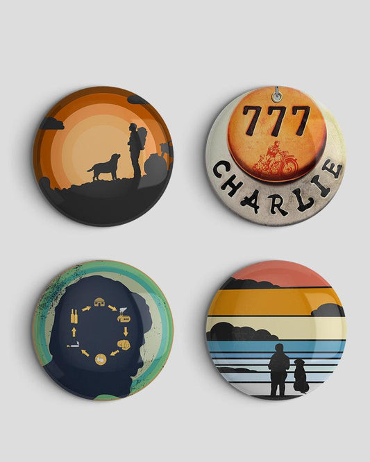 777 Charlie Badges - Set of 4 - TagMyTee - Badges